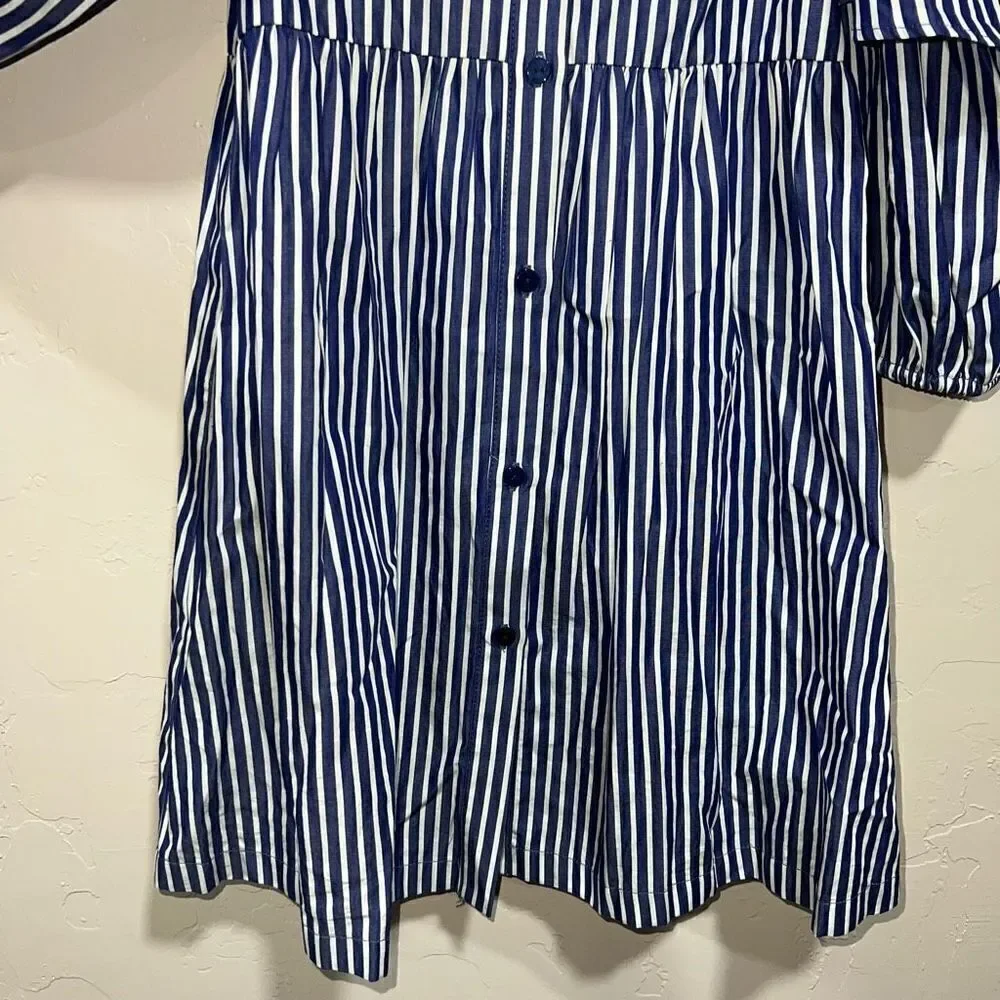 Zara Off the Shoulder Striped Dress
